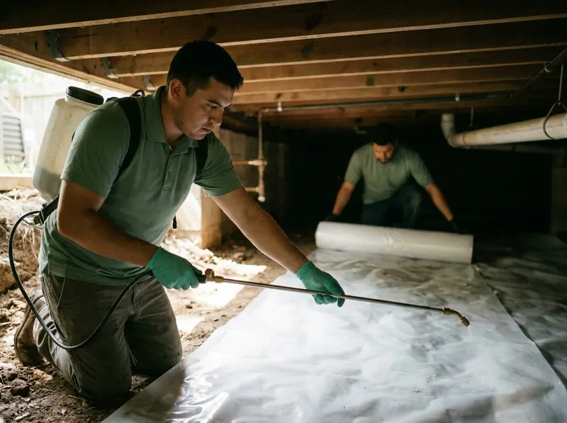 Crawlspace Pest and Moisture Barrier Service in Houston, TX